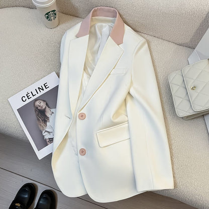 Damen Blazer Kontrastkragen Eveloria - Eveloria