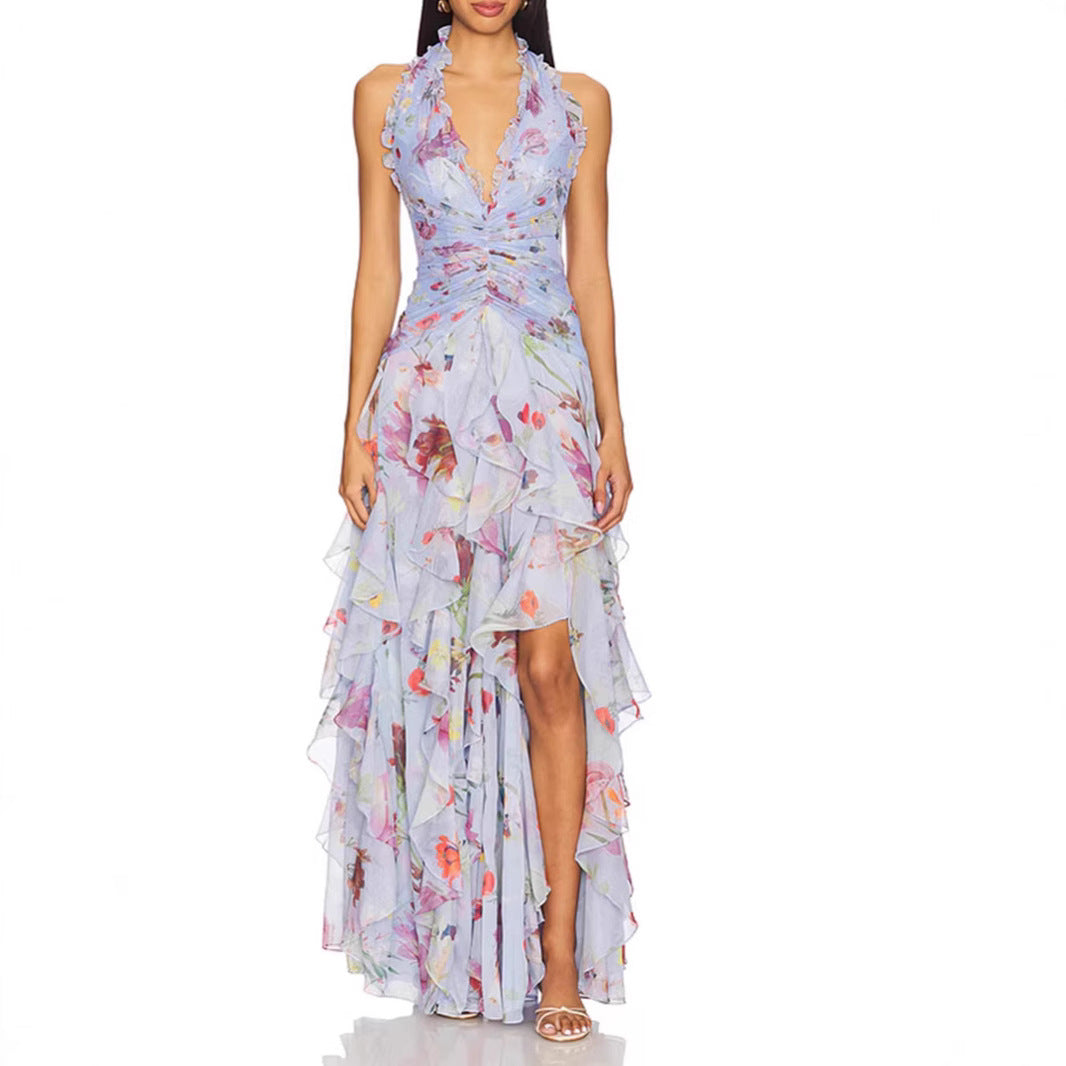 Eveloria Damen Abendkleid Rüschen