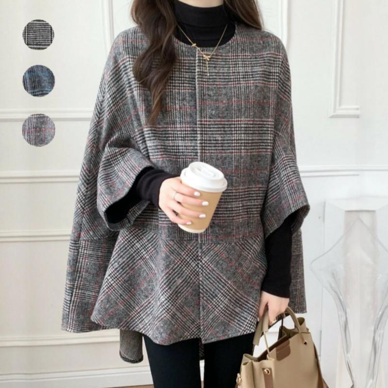 Damen Oversized Cardigan Karomuster Modern Eveloria