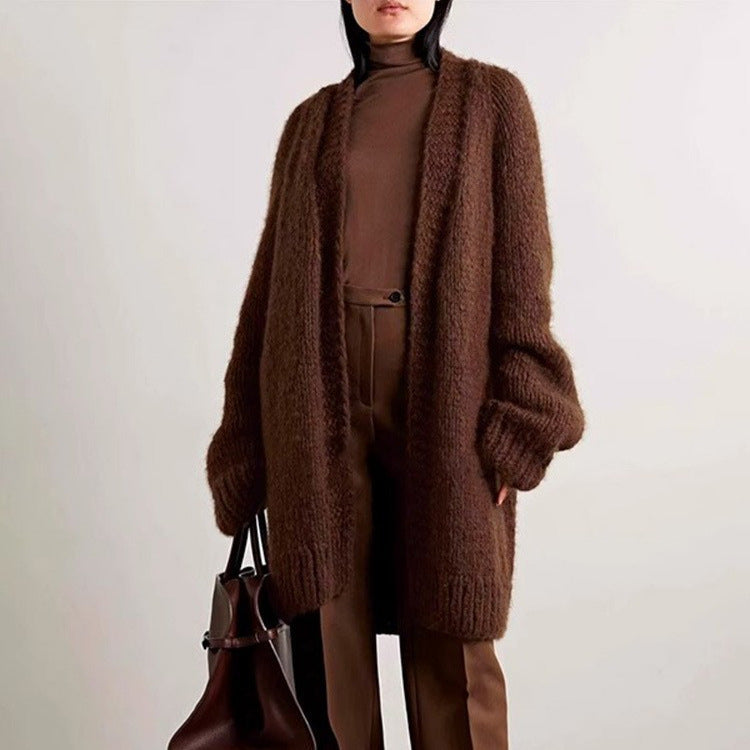 Damen Oversize Strickcardigan Weich Größe - Eveloria