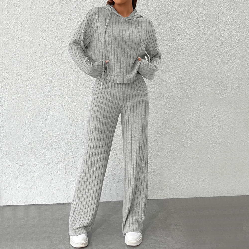 Damen Strick-Set Hoodie und weite Hose Eveloria - Eveloria