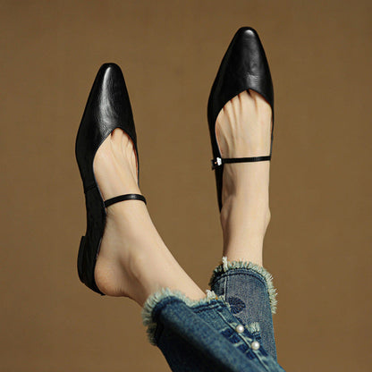 Damen Slipper Echtes Leder
