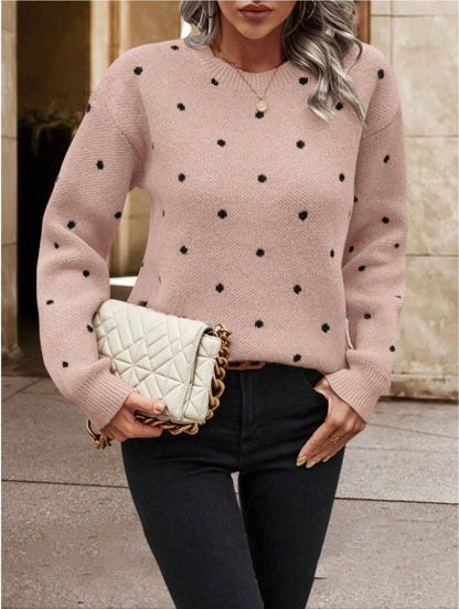 Damen Pullover Verspielt Muster Komfortschnitt Eveloria