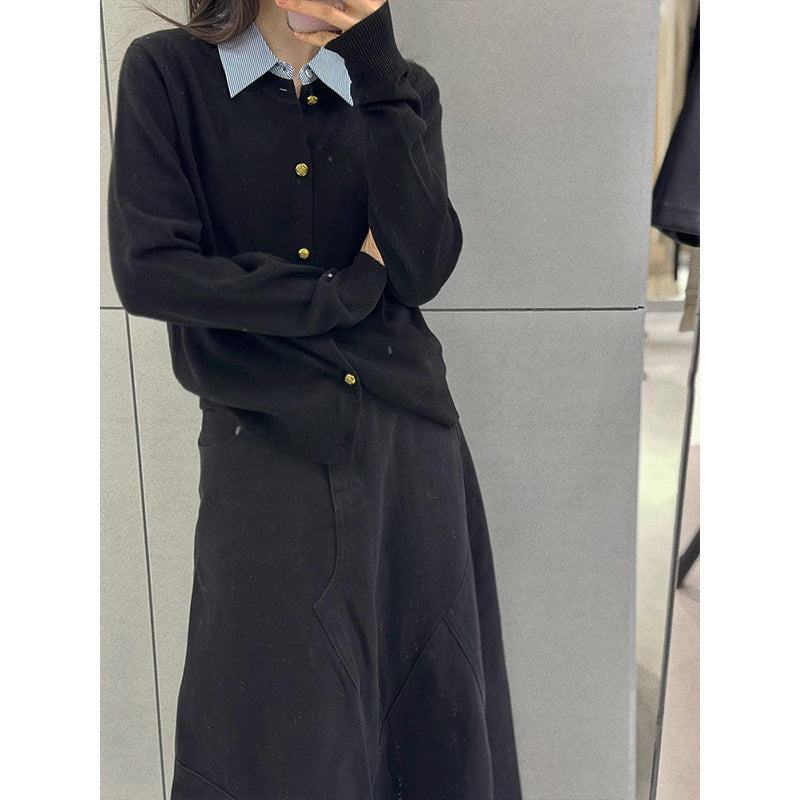 Damen Cardigan mit goldenen Knöpfen Eveloria