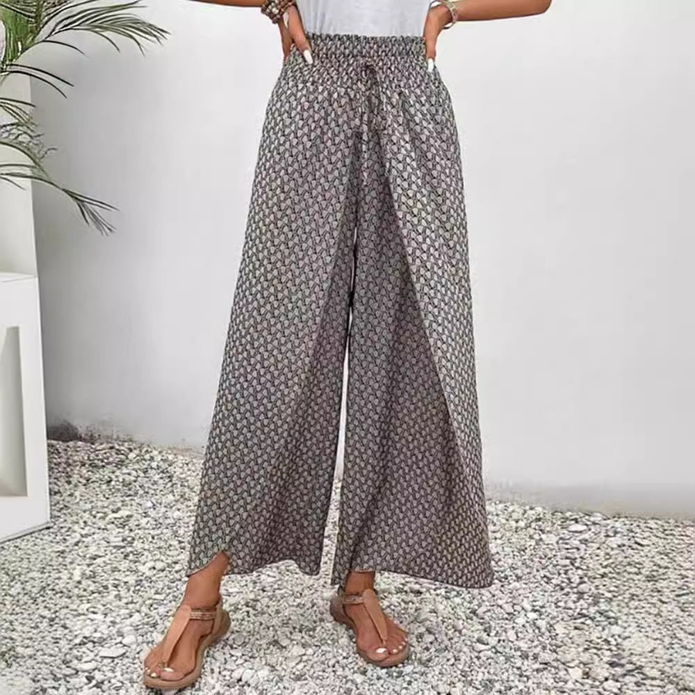 Damen Hochbundhose Elastisch Graphisches Muster