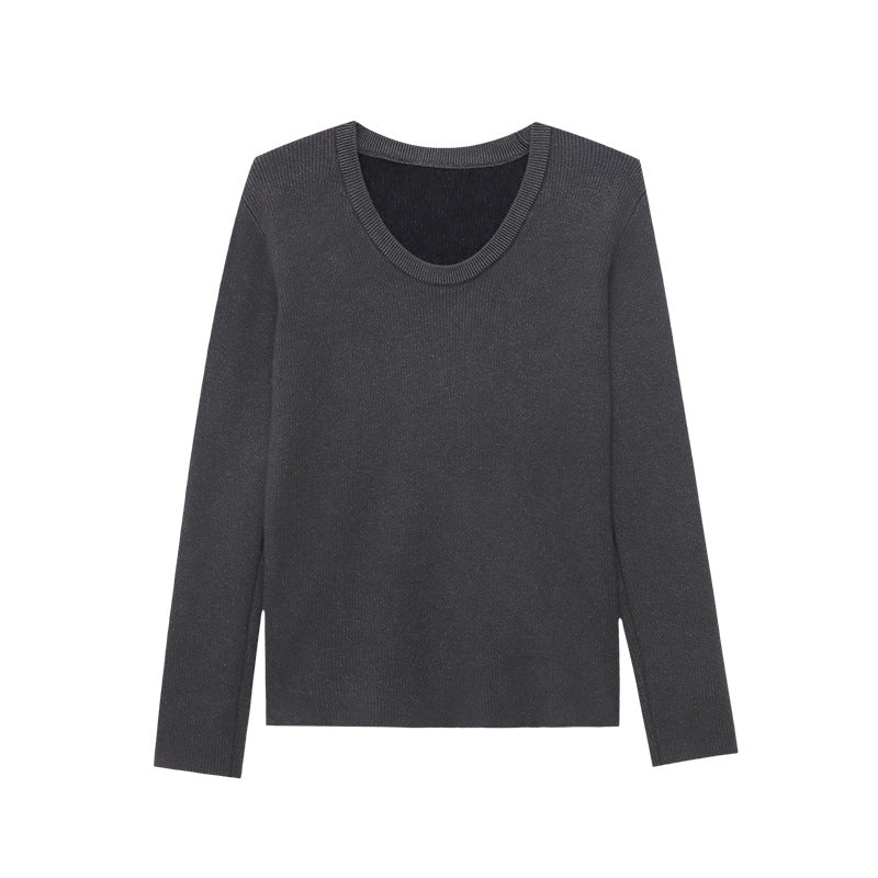 Damen Feinstrickpullover V-Ausschnitt Langer Ärmel Eveloria