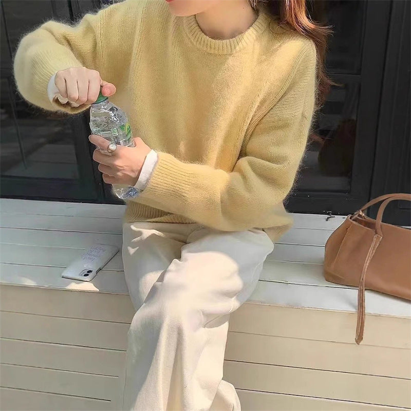 Damen Grobstrickpullover Oversized Weich Eveloria
