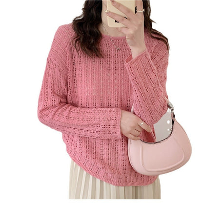 Damen Strickpullover Luftiger Mesh-Strick Eveloria