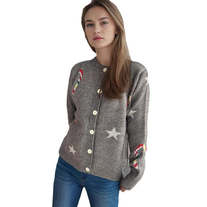 Damen Strickjacke Festlich Designer-Druck Eveloria