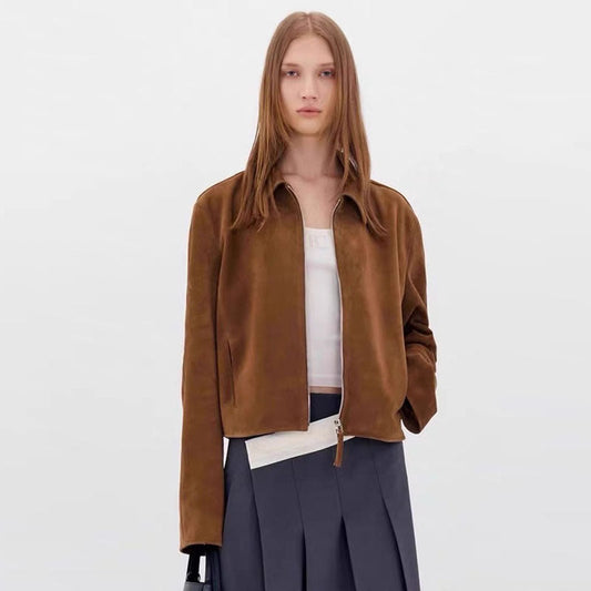 Damen Lederjacke Modern Eveloria - Eveloria