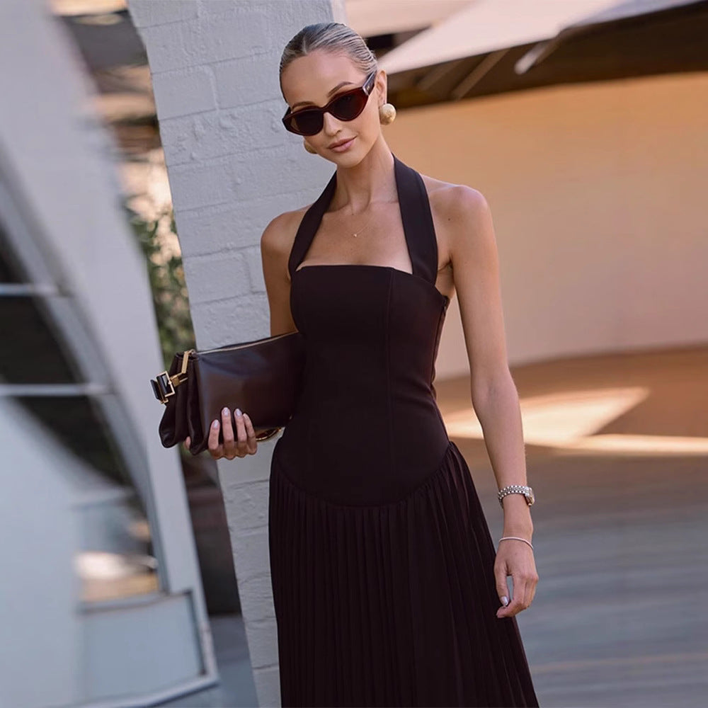 Damen Maxikleid Elegantes Trägerdesign Eveloria