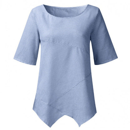 Damen Asymmetrisches Stricktop Rippmuster