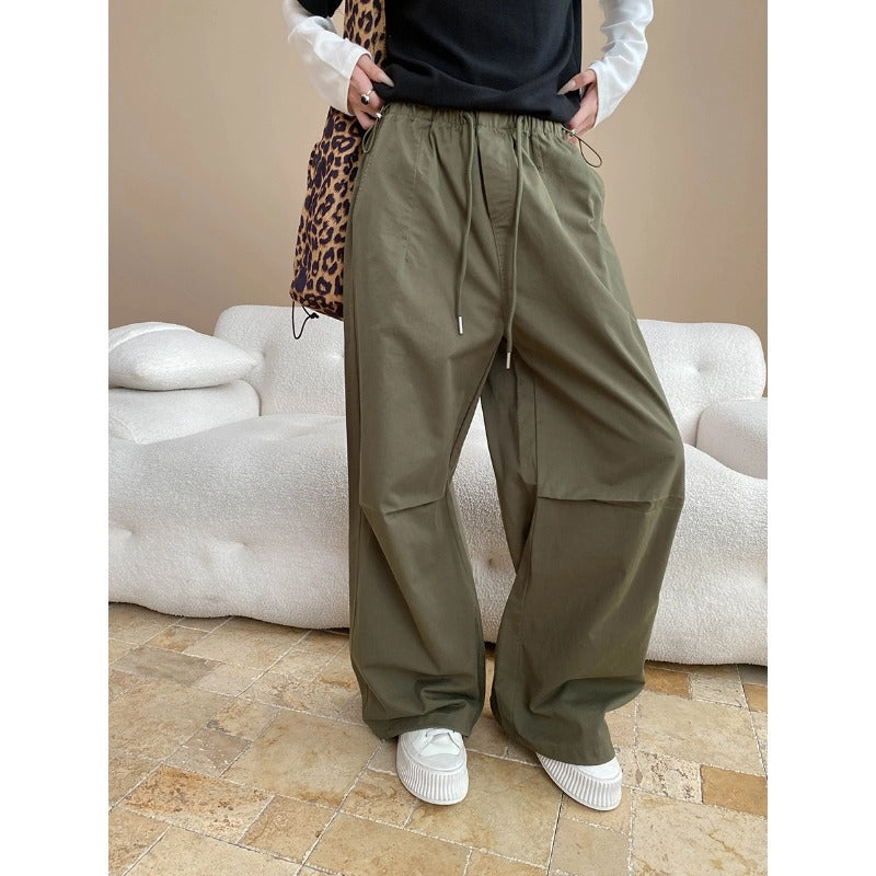 Damen Chino-Hosen Elastischer Bund Bequem Schwarz Eveloria - Eveloria