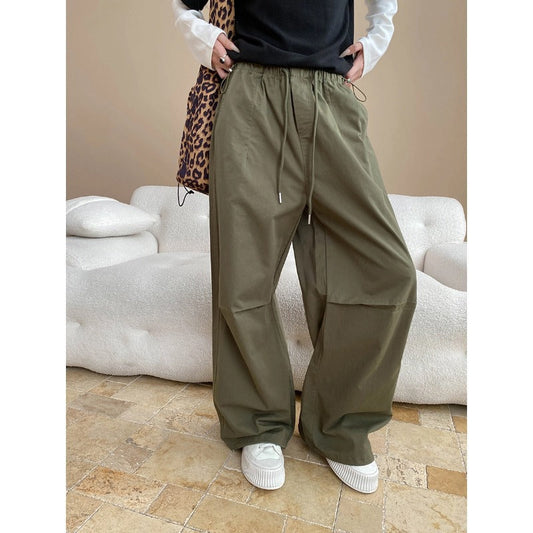 Damen Chino-Hosen Elastischer Bund Bequem Schwarz Eveloria - Eveloria