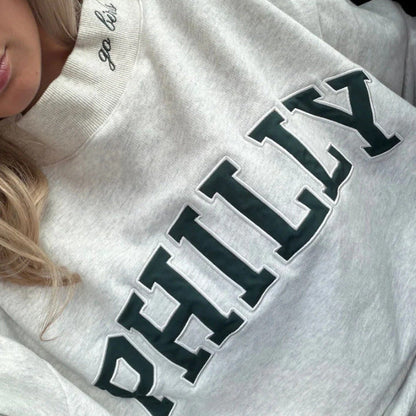 Damen Oversized Sweatshirt mit Schriftzug
