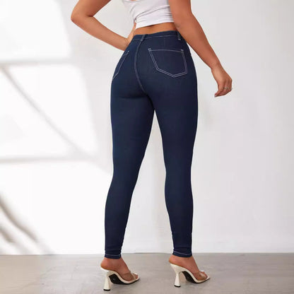 Damen High-Waist Jeansleggings Figurbetont Eveloria