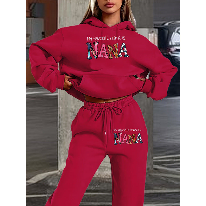 Damen Jogginganzug Bequem Mit Schriftzug Eveloria