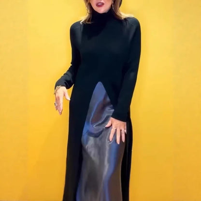 Damen Maxi-Kleid mit Seitenschlitz Elegantes Design