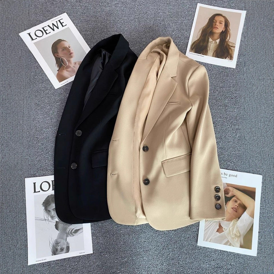 Damen Blazer Eleganter Schnitt Dekorative Knöpfe Eveloria