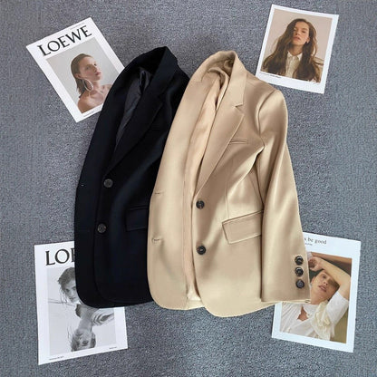 Damen Blazer Eleganter Schnitt Dekorative Knöpfe Eveloria