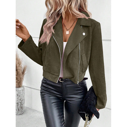 Damen Wildlederjacke Kurz Eveloria