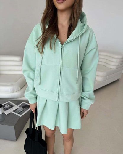 Damen Hoodie Rock Set Eveloria Lässig