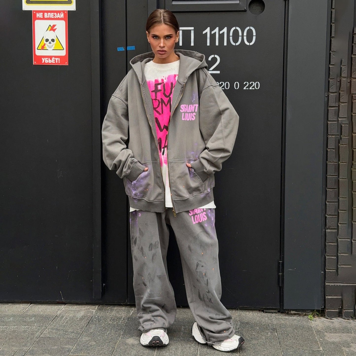 Damen Oversized Hoodie Freizeitanzug Eveloria