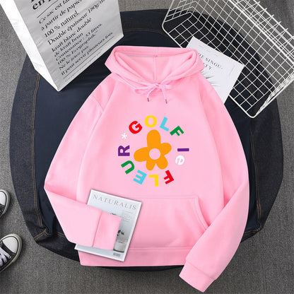 Damen Kapuzenpullover Blumen-Design Bequem