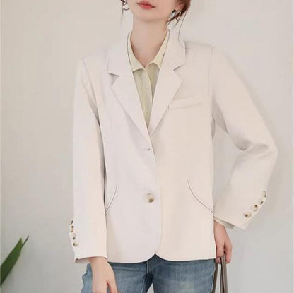 Damen Blazer Tailliert Mit Knöpfen Eveloria