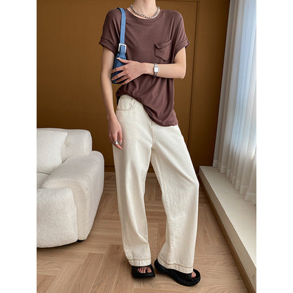 Damen High-Waist Jeans Weite Nachhaltiges Material