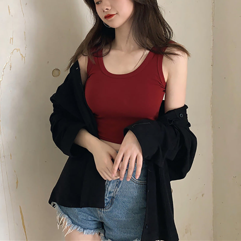 Damen Crop- Atmungsaktive Baumwolle Schmal Eveloria