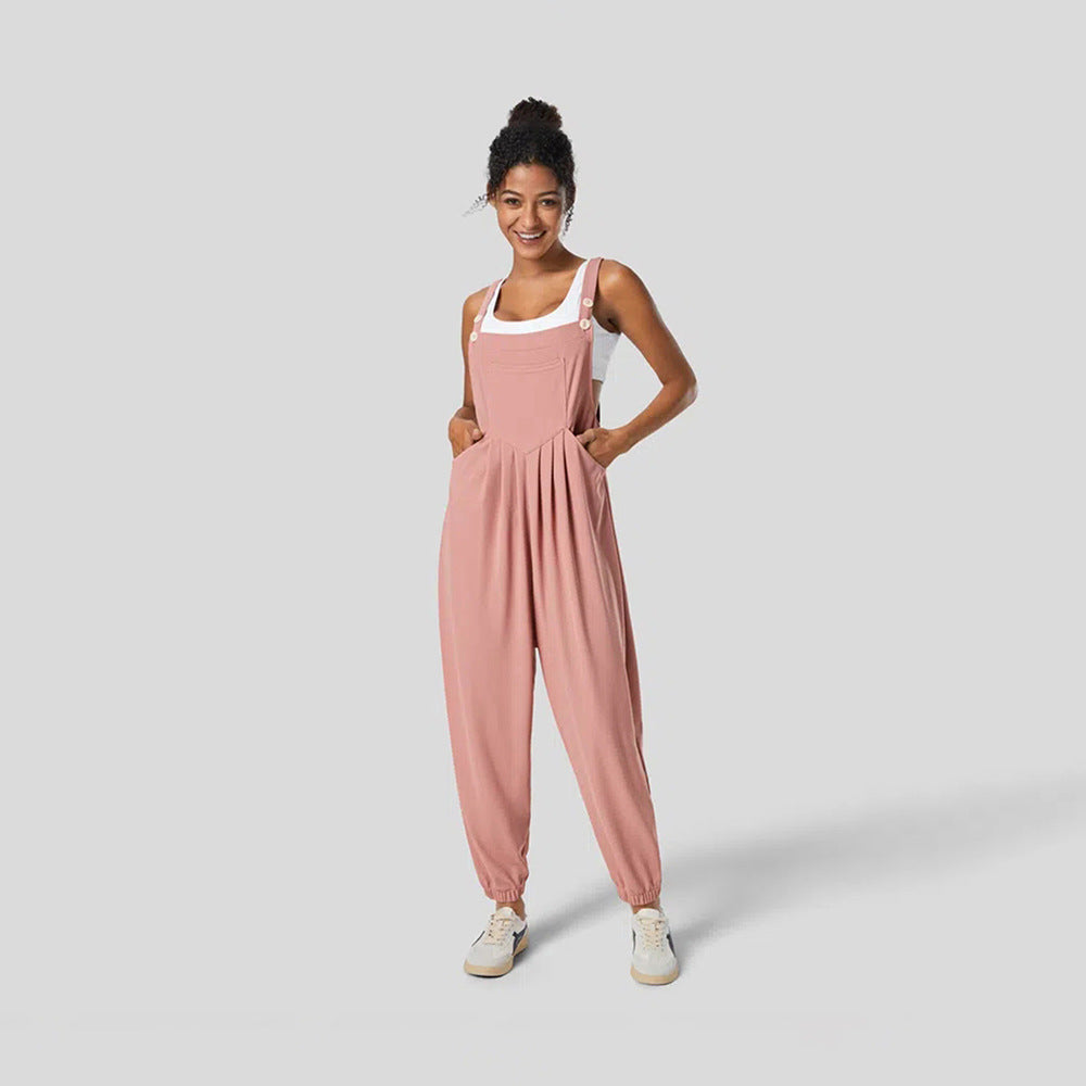 Damen Jumpsuit Lässig mit Taschen Eveloria