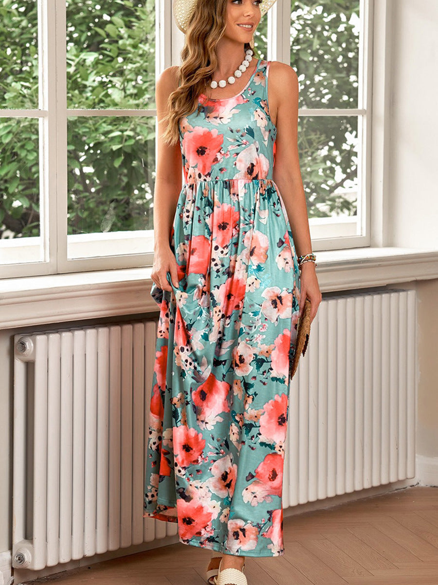 Damen Maxikleid Blumendesign Eveloria Hochwertig Komfortabel