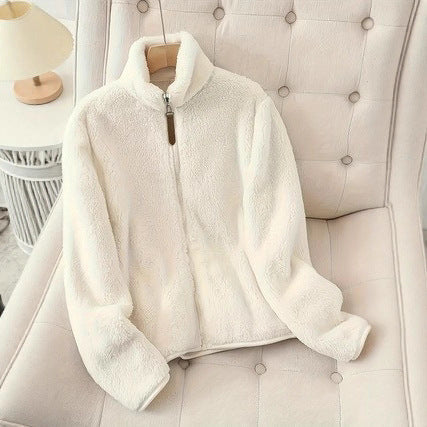 Damen Fleecejacke Hochkragen Reißverschluss Eveloria - Eveloria