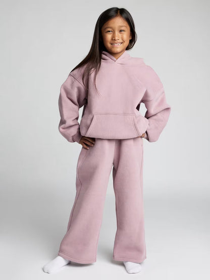 Damen Oversized Fleece Kapuzenanzug Weich Grau Eveloria