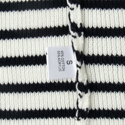Damen Strickpullover Gestreift Gemütlich Eveloria