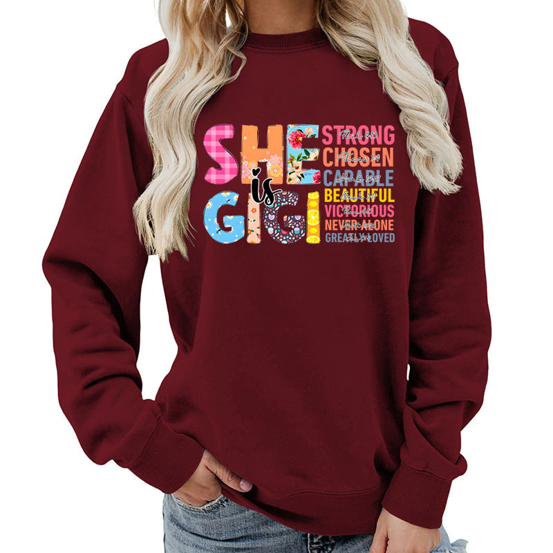 Damen Sweatshirt Inspirierendes Text-Design Eveloria