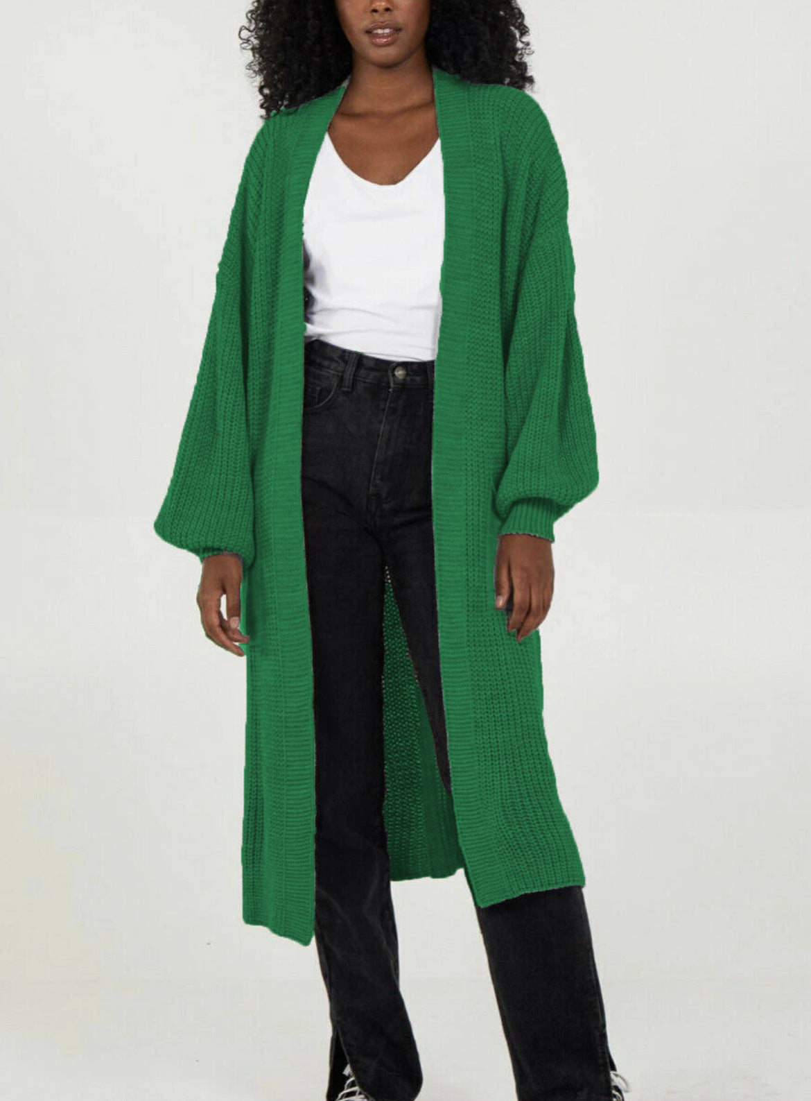 Damen Oversized Strickmantel Lässig