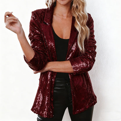 Damen Glitzer Blazer Eveloria wird zu: Eveloria Damen Glitzerjacke