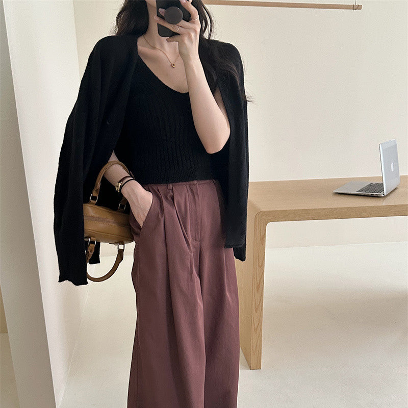 Damen Strickjacke Lässiger Schnitt Weiches Material