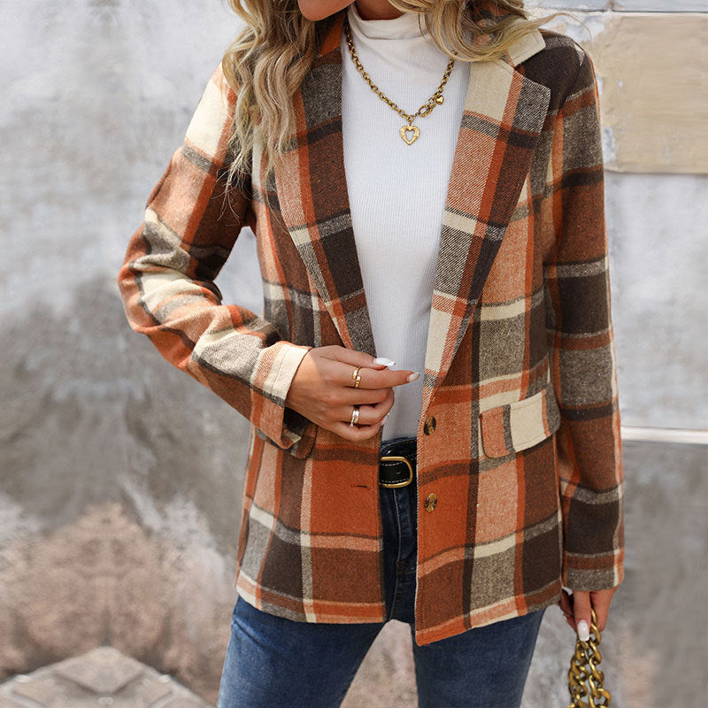 Damen Blazer-Jackett kariert Eveloria