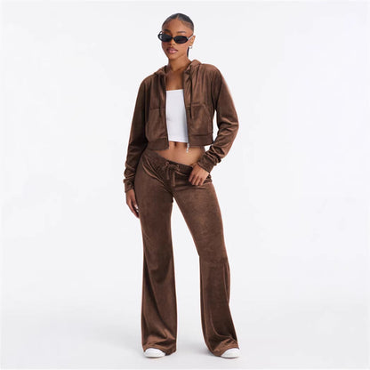 Damen Cropped Kapuzenjacke Baumwolle Reißverschluss