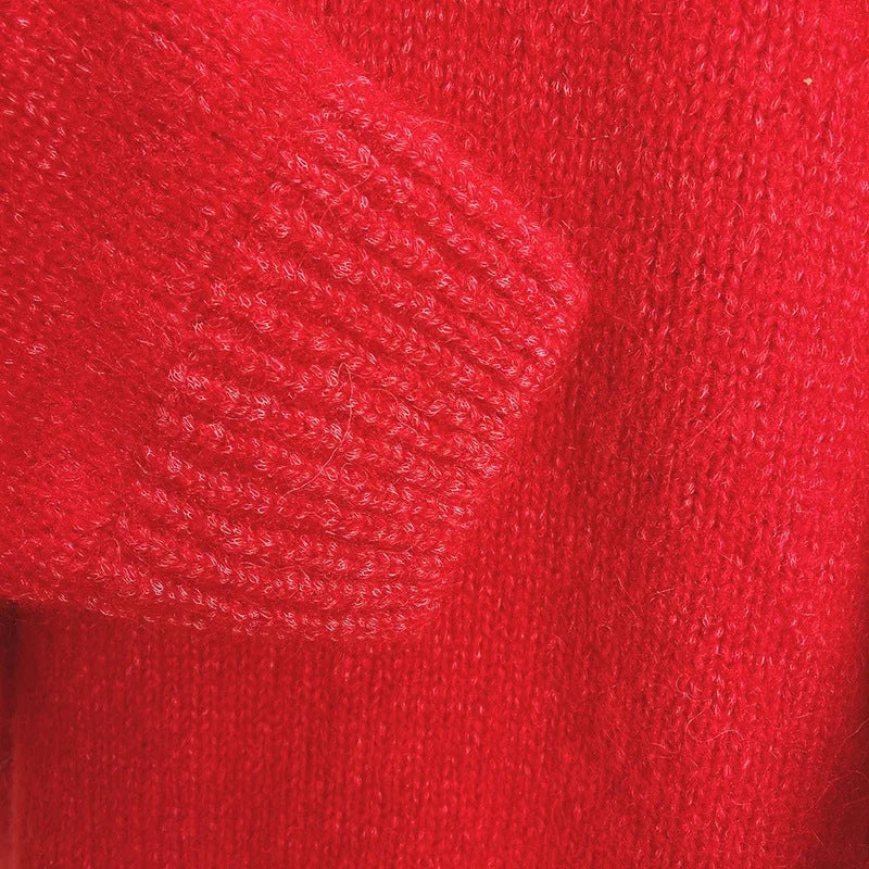 Damen Strickpullover mit Schriftzug Eveloria