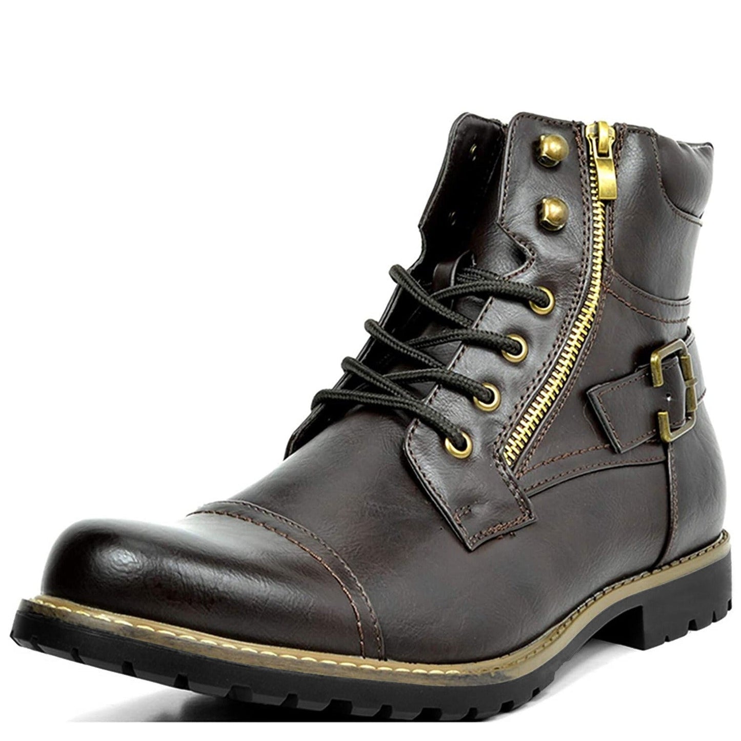Eveloria Herren Motorradstiefel Leder