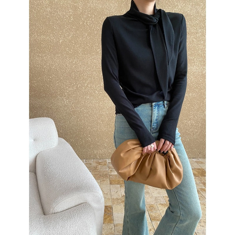 Damen Longsleeve Wickelkragen Eveloria
