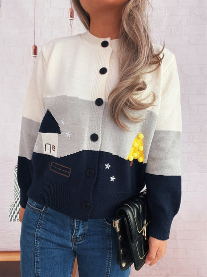 Damen Strickjacke mit Applikationen