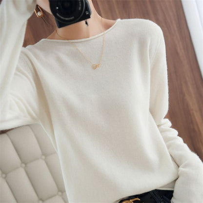 Damen Pullover Weich V-Ausschnitt Eveloria