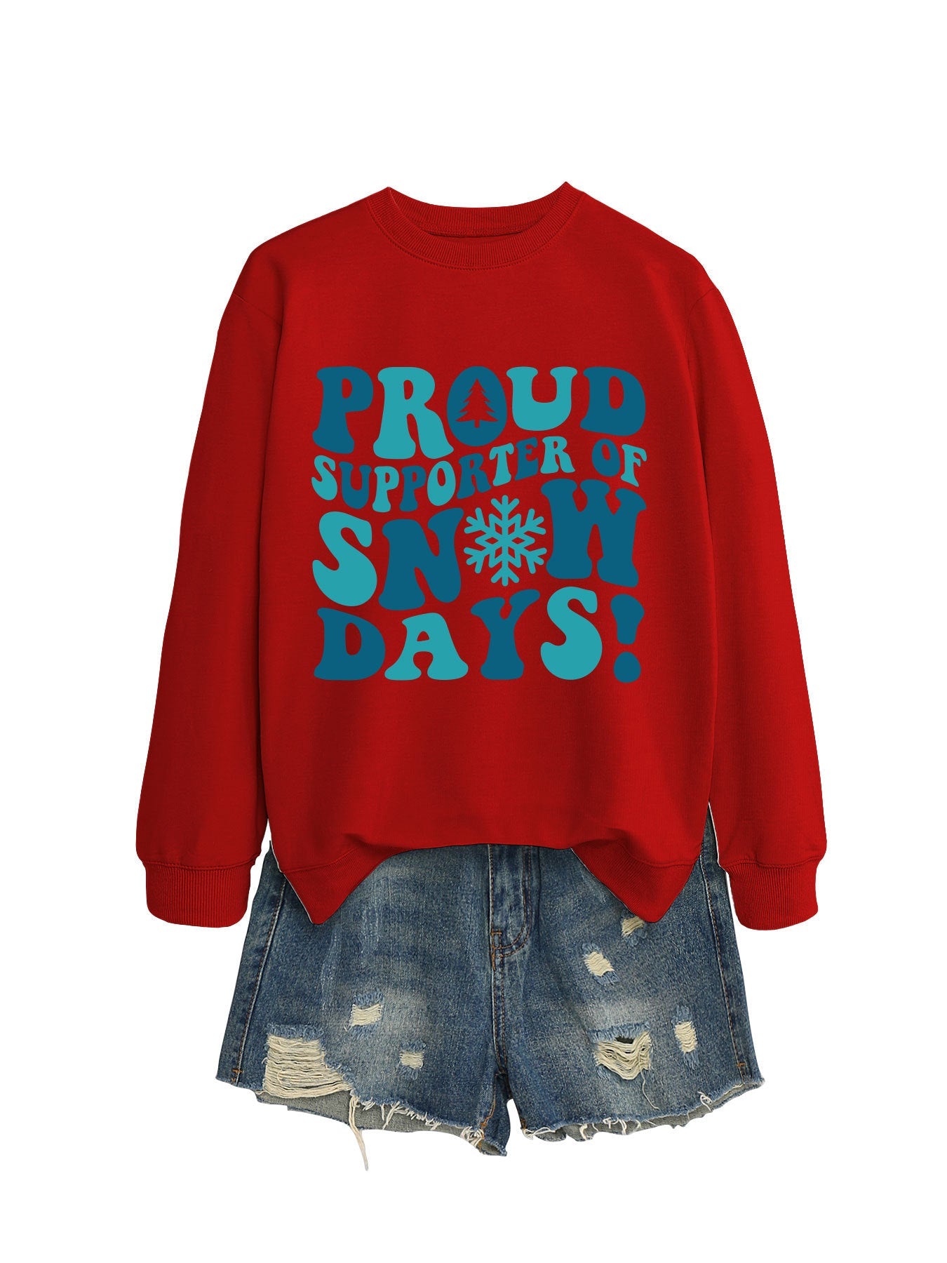 Damen Sweatshirt Kreativer Aufdruck Lässiger Schnitt Grau Eveloria