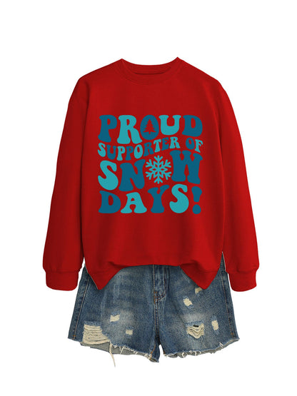 Damen Sweatshirt Kreativer Aufdruck Lässiger Schnitt Grau Eveloria