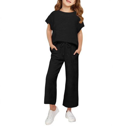 Damen Schlafanzug-Set mit weitem Oberteil und lockeren Hosen Eveloria